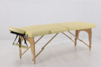 Массажный стол складной MED-MOS JF-AY01 2-х секционный, деревянная рама, бежевый (60)