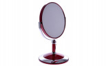 Зеркало косметическое Weisen B6"8021 RUBY/G Red&Gold настольное 2-стор 5-кр.ув.15 см