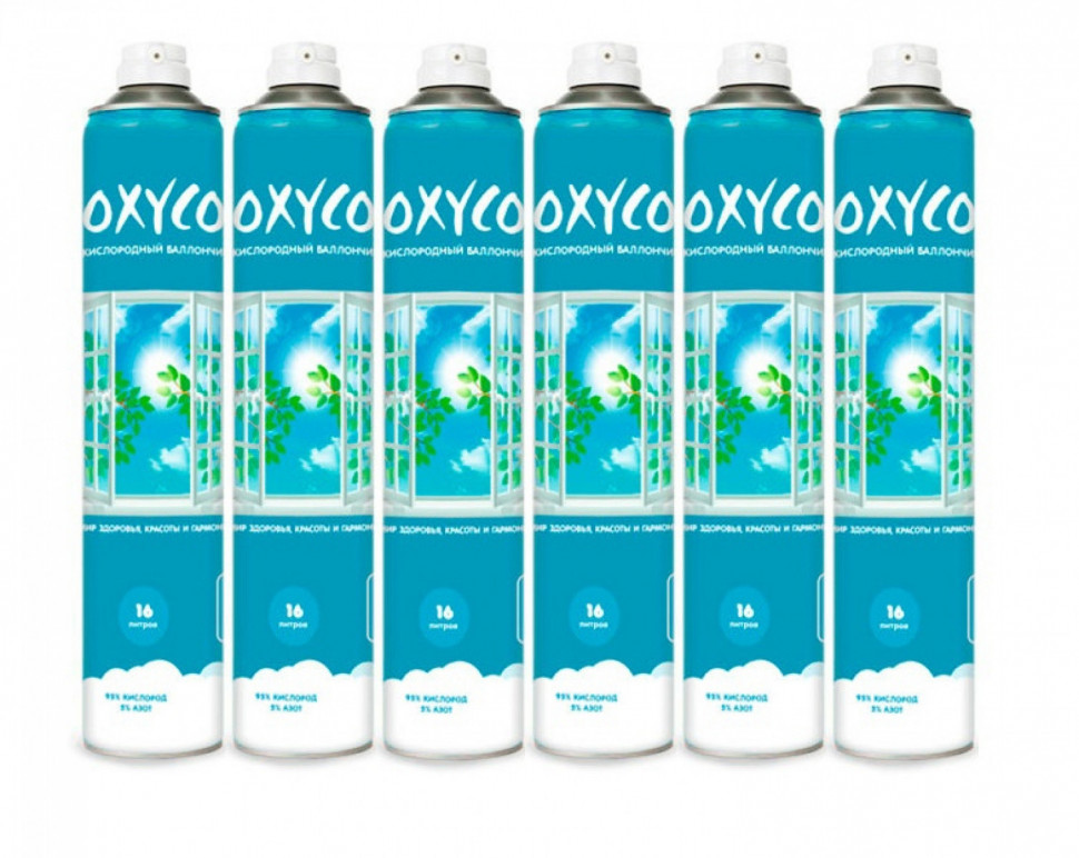 Набор кислородных баллончиков OXYCO 16L (6 шт) 