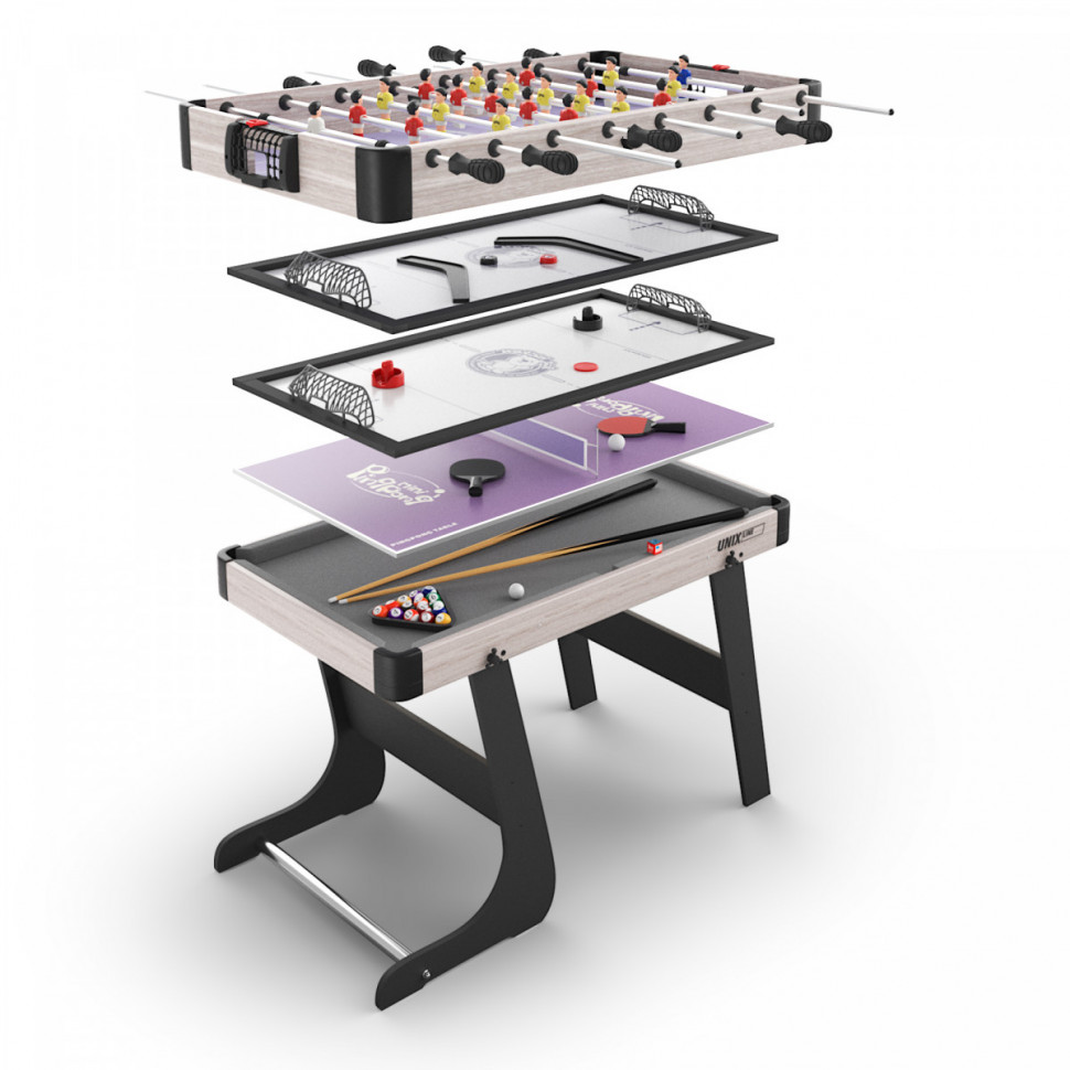 Игровой стол складной UNIX Line Трансформер 5 в 1 (108х59 cм) Игровой стол складной UNIX Line Трансформер 5 в 1 (108х59 cм)